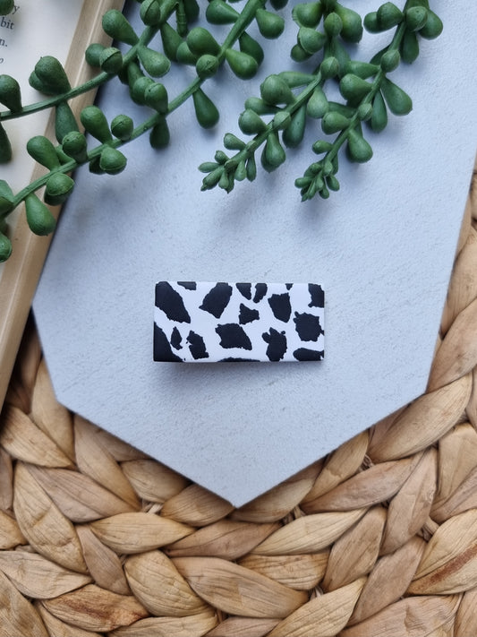 Cow Print Hair Clip