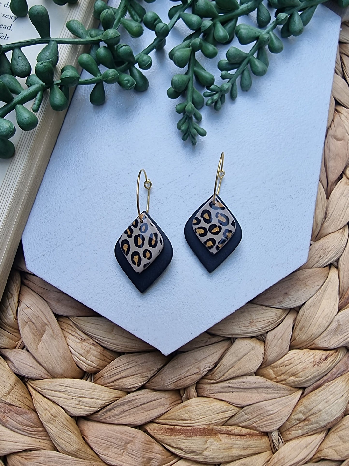 Layered Leopard Hoops