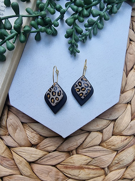 Layered Leopard Hoops