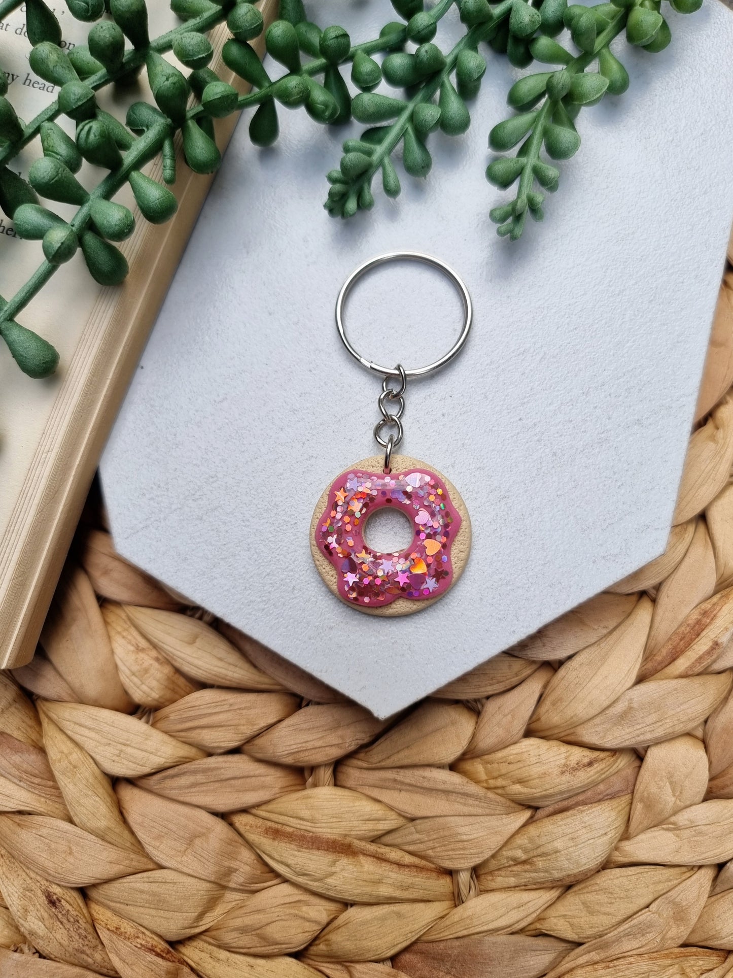 Sprinkles Donut Keychain