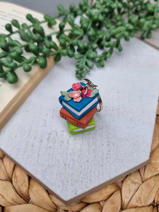 Book Stack Keychain