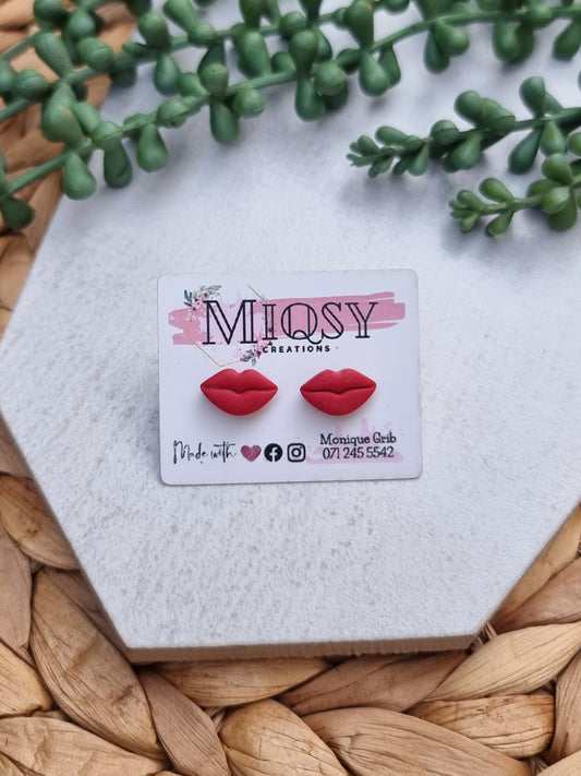 Kiss My Lips Studs