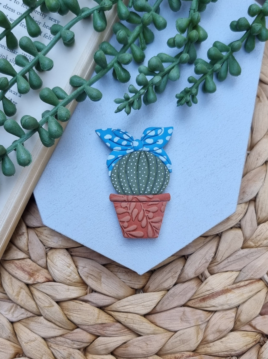 Bow Cactus Magnet