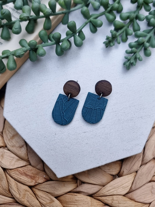 Dark Teal Textured Drop