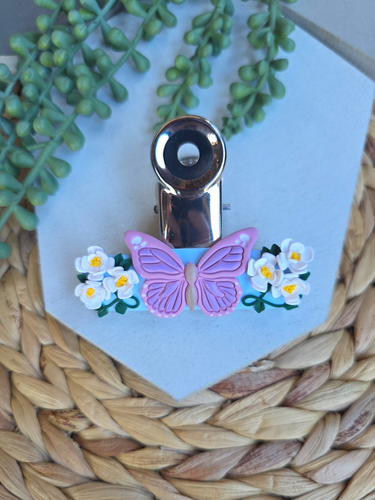 Purple Butterfly Clip