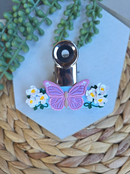 Purple Butterfly Clip