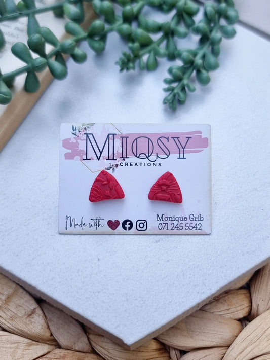 Textured Triangle Studs