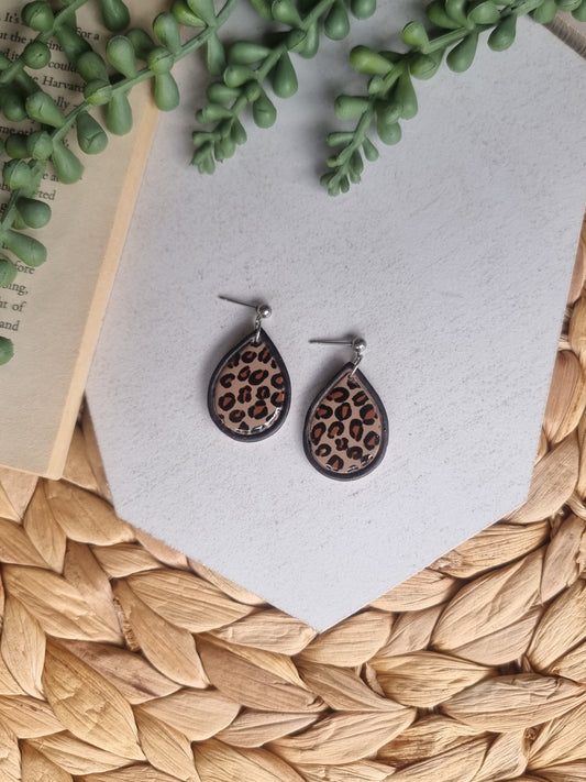 Coffee Brown Leopard Print