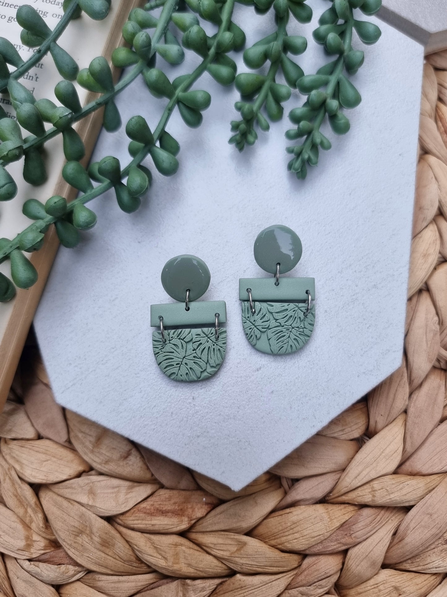 Semi-Circle Textured Dangle