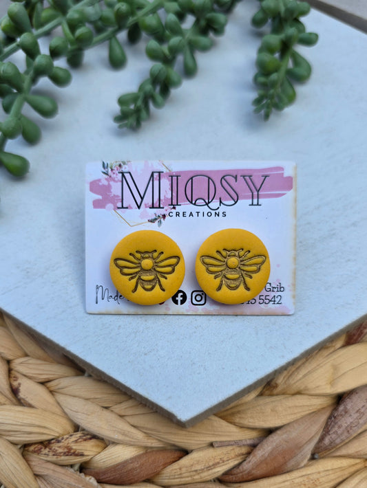 Golden Bee Studs