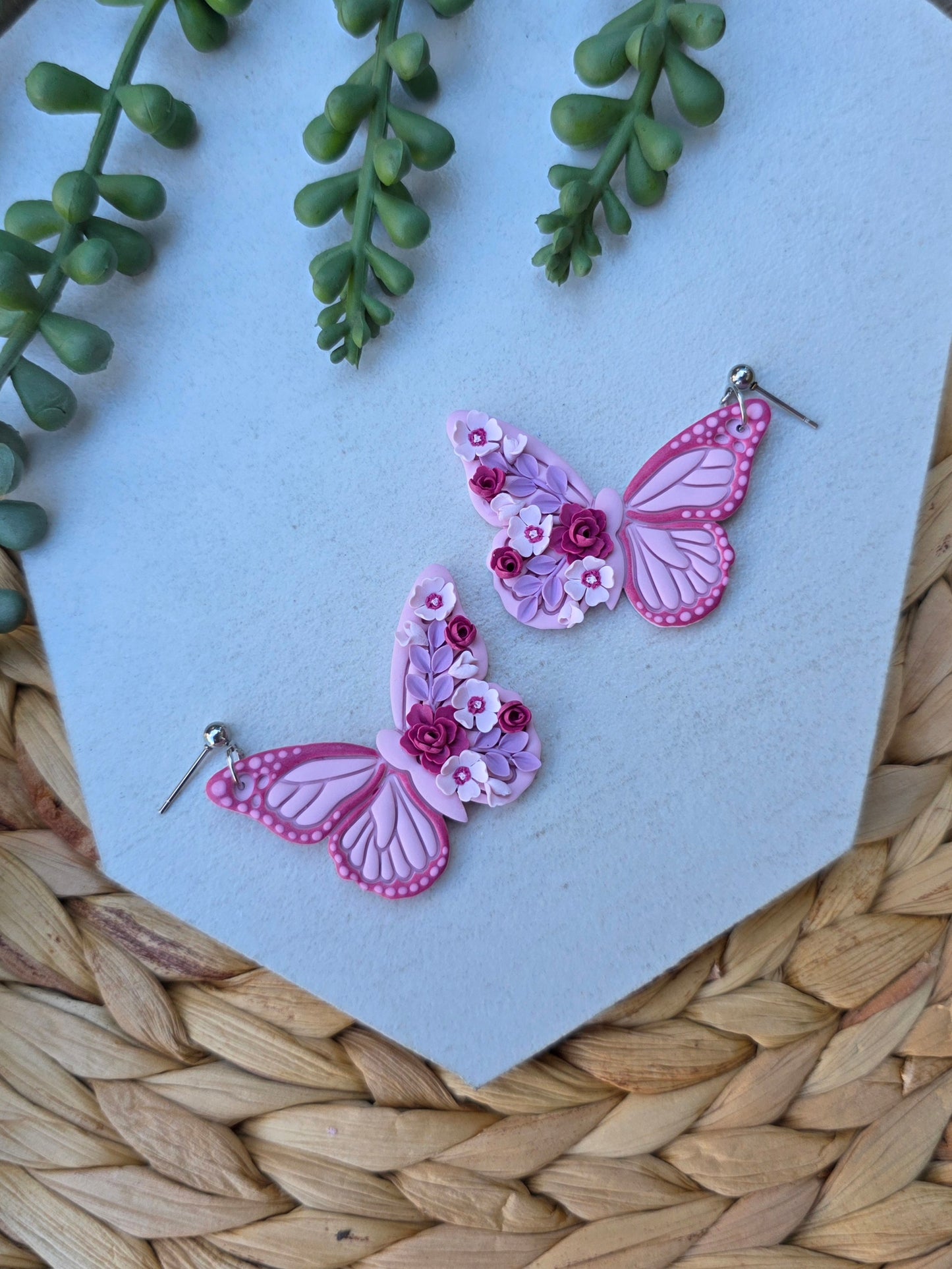 Pink Floral Butterflies