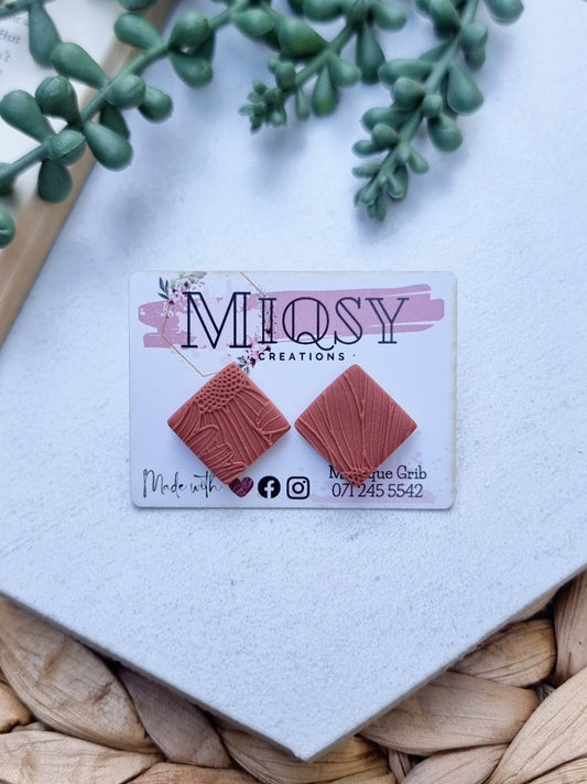 Textured Square Studs