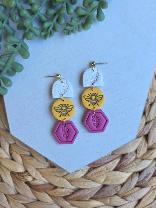 Colored Bee Dangle