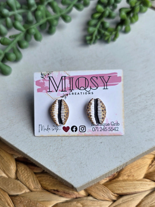 Cowrie Shell Studs