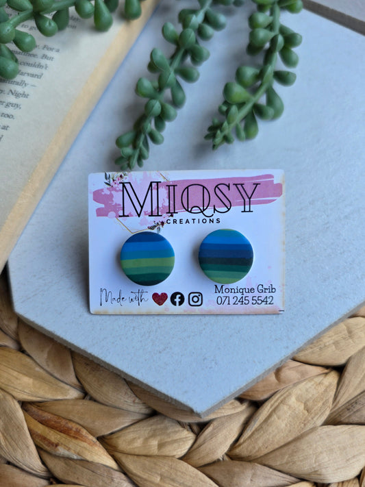 Forest Stripe Studs