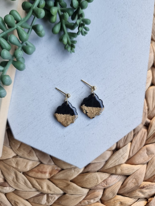 Black & Gold-leaf Drop